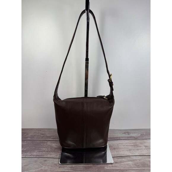 Vintage COACH 4148 Dark Brown Leather Soho Shoulder Bag Made in USA EXCELLENT - Picture 4 of 17